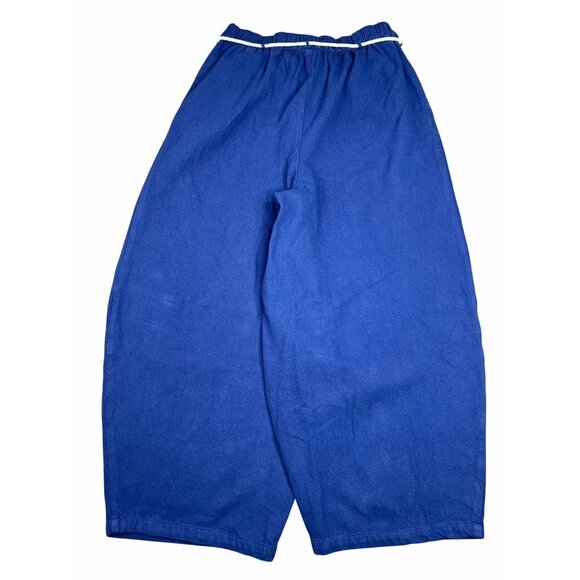 Free People Kayden Barrel Loose-Fit Navy Blue Pants With Drawstring Waist Medium - Picture 8 of 11